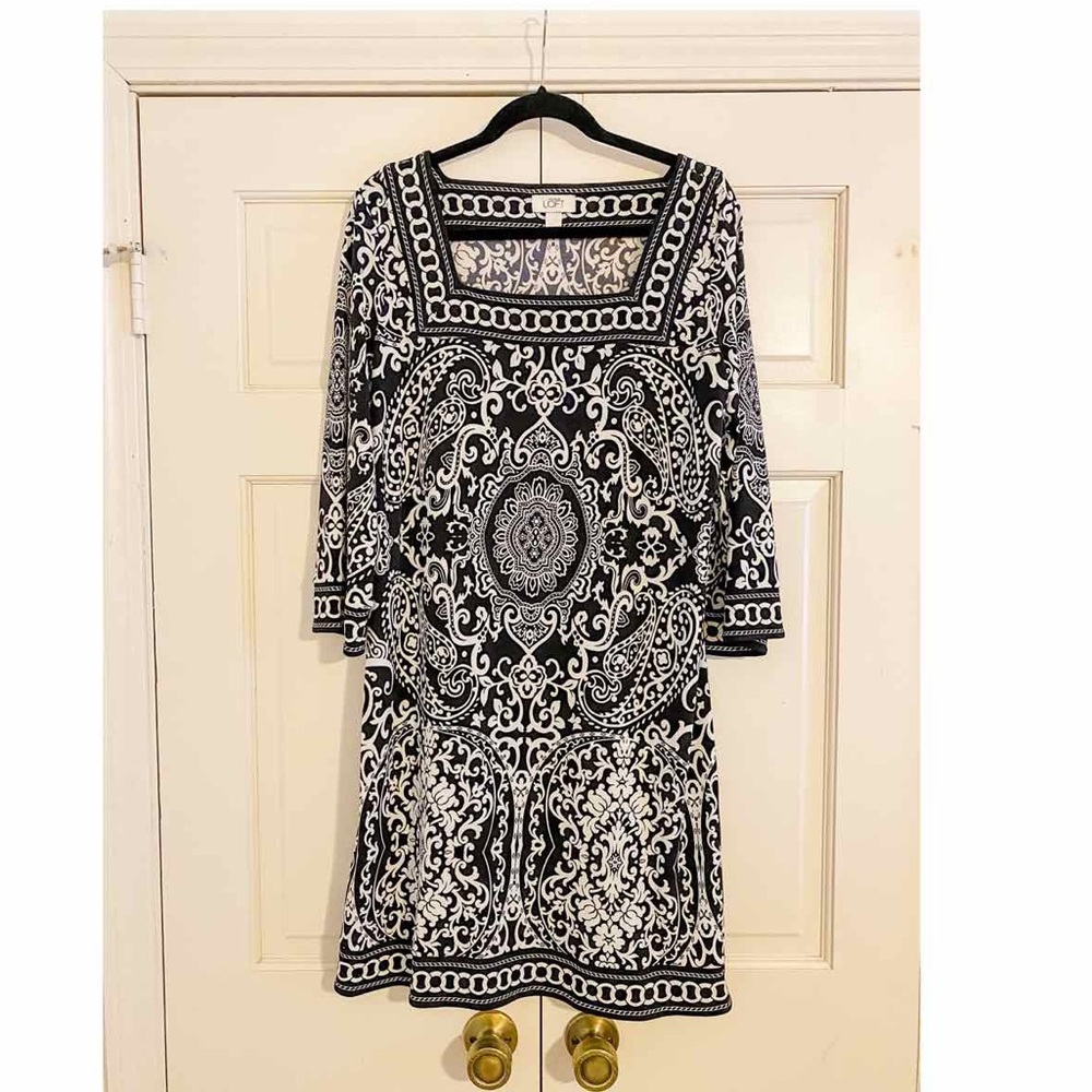 LOFT black and white dress